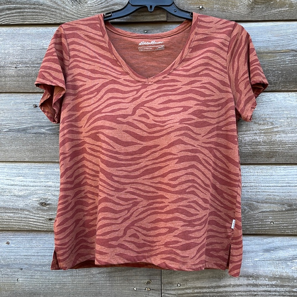 Terra Cotta Colored Stripe Tee